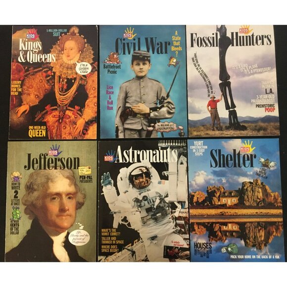Kids Discover Magazine Lot of 6 Shelter Astronauts Jefferson Civil War - Picture 1 of 7